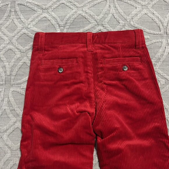 NEW Janie & Jack Sz 4 Red Corduroy Pants Slacks - Picture 4 of 7